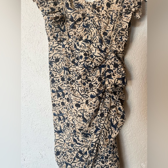 Isabel Marant Etoile Topaz Ruffled Printed Linen Mini Dress - Picture 9 of 16